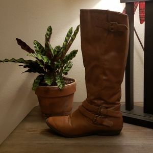 Vegan Leather Strappy Boots
